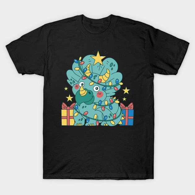 Prehistoric Holiday Cheer T-Shirt by Life2LiveDesign